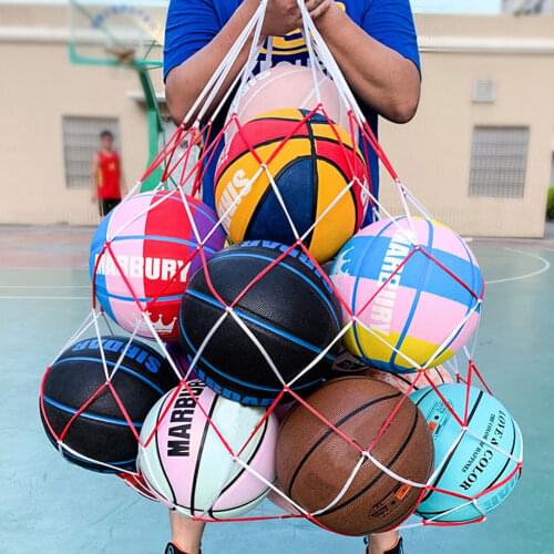 3 Types Balls Carry Bag Sports Portable Balls Volleyball Thread Soccer Basketball Hoop Mesh Net Drawstring Pouch Storage Bag