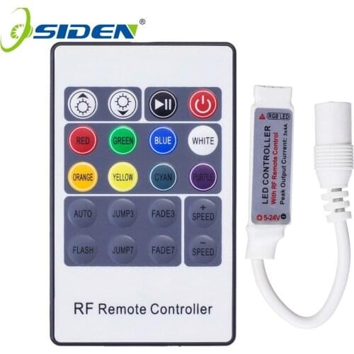 OSIDEN Led Controller 20Keys RF Remote Controller 3*4 A For RGB 3528 5050 2835 LED Strip Lights DC5-24V Led Strip Controller