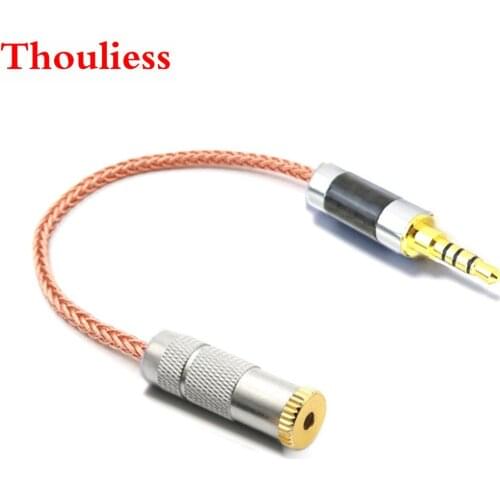 Thoulies HIFI Single Crystal Copper 3.5mm TRRS Balanced Male to 2.5mm TRRS Balanced Female Audio Adapter Cable 2.5mm to 3.5mm
