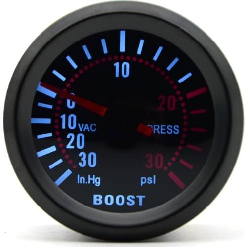 2'' 52mm Universal Smoke Lens Turbo Boost Gauge PSI Boost Gauge LED Gauge Meter Car gauge