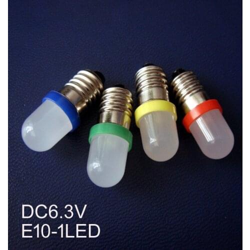 High quality DC6.3V E10 light,E10 6V frosted led light,E10 6.3V Light,E10 6.3V bulb,E10 lamp 6.3V,E10 6V,free shipping 20pcs/lot