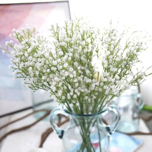 Explosion Fake Plastic Gypsophila Wedding Bridal Accessories Clearance Vases for Home Decor Diy Gifts Cheap Artificial Flowers
