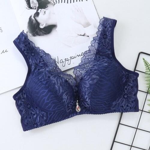 Yasemeen Lace Wire Free Push Up Brassiere Plus Size Comfort Women Underwear Sexy Lace Push Up Bras Plus Size 36 38 40B Bras