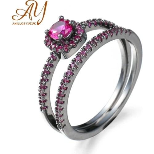 Anillos Yuzuk Elegant Citrine Double Layer Design Ring Sterling Silver 925 Ring For Women Charm Gemstone Jewelry Anillos Mujer