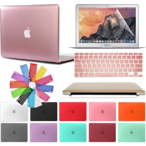 For Apple Macbook Air 13/11 Inch/MacBook Pro 13/16/15 Inch Hard Shell Laptop Protector Case+Keyboard Cover + Screen Protector