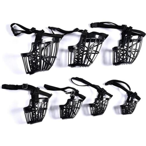 Anti-bite Dog Mouth Muzzle Set Plastic Mesh Leather Mask Small Dog Anti-bite Called Dog Mouth Cover Pet Dog Supplies 1PC