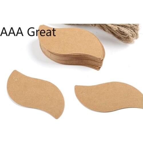 100Pcs/Lot Kraft Paper Label Price Tags Wedding Christmas Halloween Party Favor Gift Card Luggage Tags Packaging Label