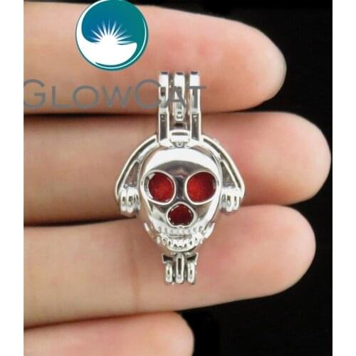 10x K602 Handmade Headset Robot Pearl Cage Finding Bead Cage Pendant Essential Oil Diffuser Aroma Locket Boys Gift Jewelry