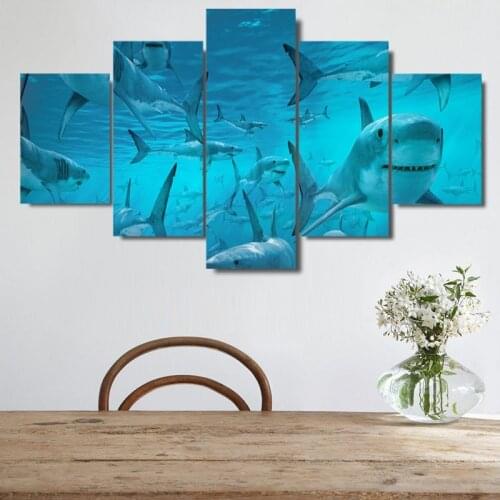 Diy 5pcs Animal The Shark 5d diamond painting crystal diamond embroidery spuare&round crystal painting cross stitchsets