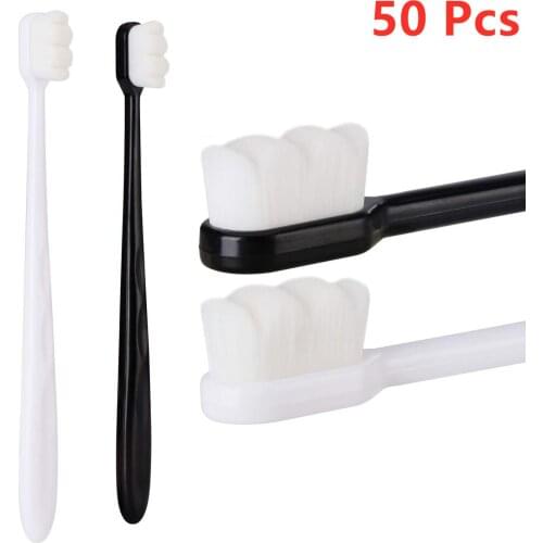 50 Pcs, Ultra Soft-Bristled Adult Children Toothbrush Micro-Nano 20000 Floss Bristle Good Cleaning Effect for Sensitive Teeth