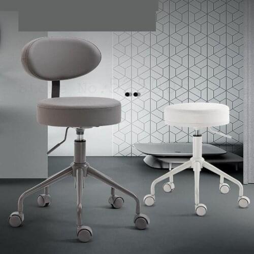 8000 Beauty And Hairdressing Revolving Chair Operating Stool Laboratory Stool Bar Backrest Lifting Stool Tattoo Chair