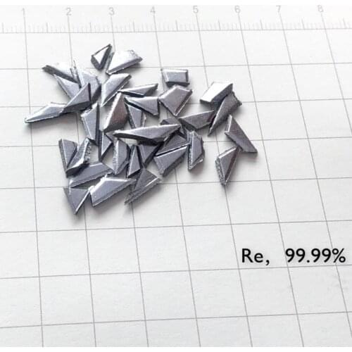 99.99% purity rhenium particle rare earth metal Re granules planar