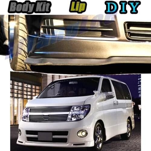Car Bumper Lip Front Spoiler Skirt Deflector For Nissan Elgrand For Isuzu Fargo Filly Car Modified Body Kit VIP Hella Flush Lips