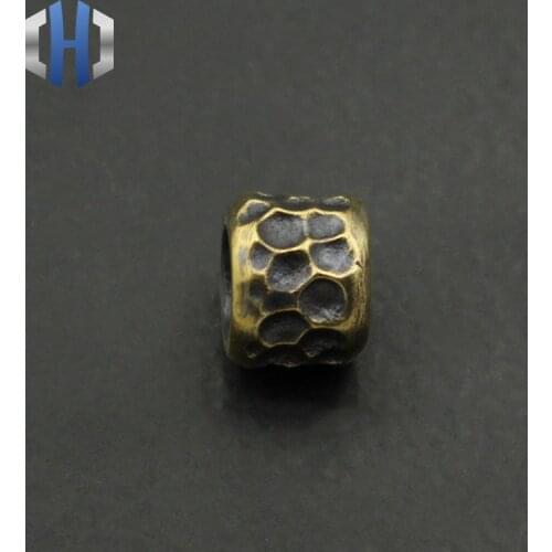 EDC Barrel bead brass Vintage Beads DIY Accessories Umbrella rope drop Bracelets Accessories Bump Paracord Knife beads