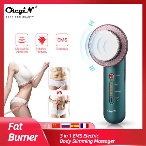 CkeyiN 3 in 1 Body Slimming Machine Ultrasonic Infrared Shaping Massager Belly Anti Cellulite Fat Burner Remover Weight Loss 50