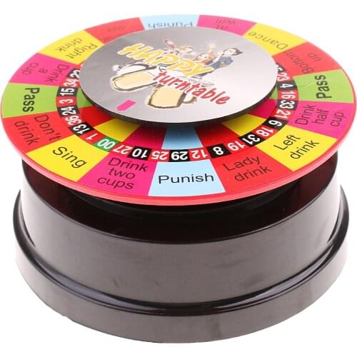 Electric Turntable Roulette Drinking Game Wheel for Bar KTV Friends Party Entertainment Board Game Accessories