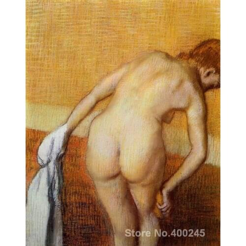 Art oil Painting Woman Having a Bath by Edgar Degas High quality Handmade