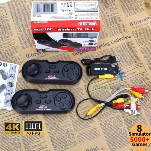 4K HD Video Game Console 2.4G Double Wireless Controller Classic Retro TV Game Console 32GB 5000 Games