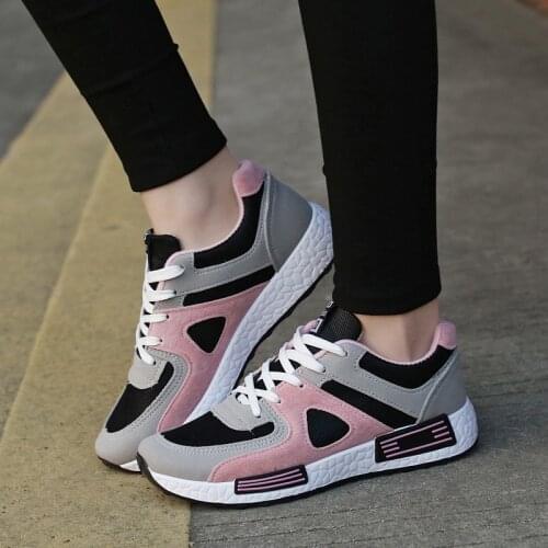 Outdoor Sneakers Women Summer Walking Shoes Girl Antiskid Breathable Sport Shoes PU Leather Athletic Traniers for Gym Travel