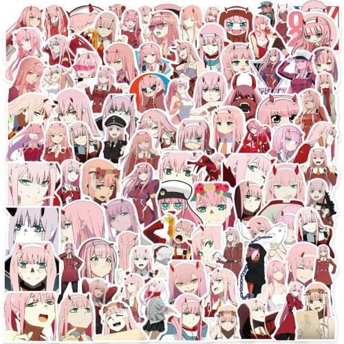 100Pcs DARLING in the FRANXX Sticker Cartoon Waterproof Stickers for Skateboard Motorcycle Scrapbook Diy Toy Laptop Luggage