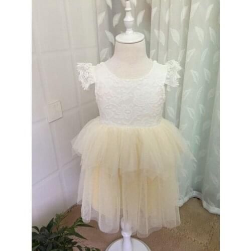 NEW 2018 Girls summer Shells lace back tutu dress , girl summer dress , kids clothes , 5pcs/lot SHJ01