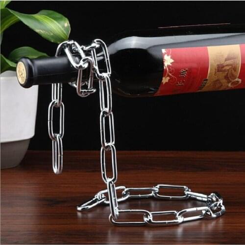 2021 Hot New Magic Rope Creative Wine Stand Fashion Personality Wine Stand Rope Chain Wine Bottle Stand Red Wine Stand