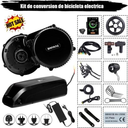 EU US NO tax New BBS02B 48V 750W Bafang mid drive electric motor kit with 48V 52V 13Ah 14AH Li-ion down tube ebike battery