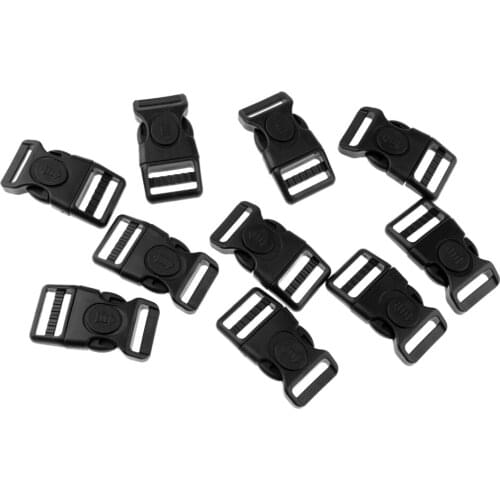 10pcs Plastic Side Release Buckle for Paracord Bracelet, Bag
