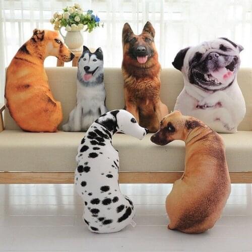 3D Dog Print Pillow Cushion Lovely Plush Dolls Stuffed Soft Toy Home Decor Gifts Sofa Pillow Greyhound Decoration Home