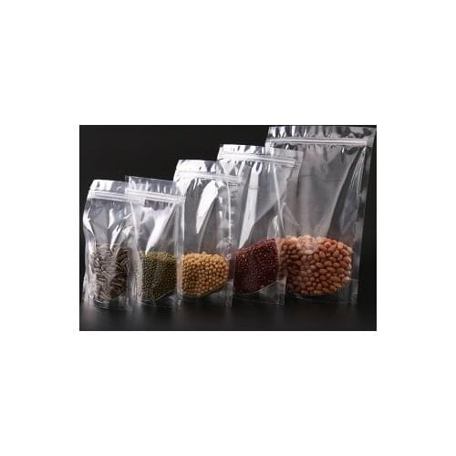 Plastic bag Transparent Zip Lock Seal 100pcs Waterproof gift candy coffee tea nuts bags
