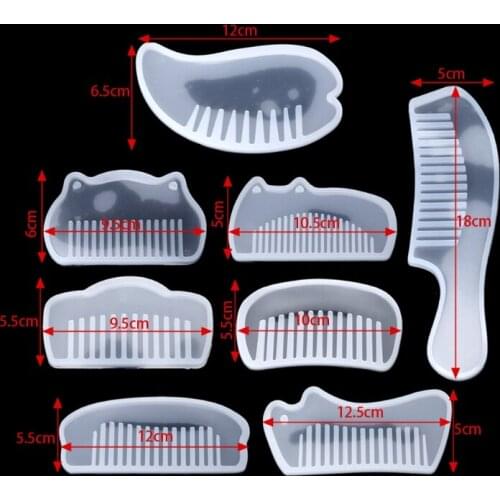 3D Transparent Silicone Comb Mold Epoxy Resin Molds For DIY Jewelry Making Tools