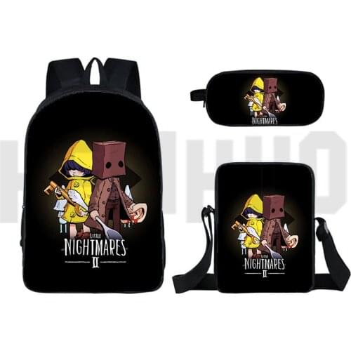 Little Nightmares 2 Backpack Teenager Shoulder Bag Women Cosmetic Bags Children 2021 Cartoon School Bag Laptop 16inch Rucksack