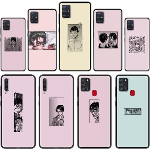 Silicon Cover for Samsung Galaxy A32 A52 A72 4G A12 A21S A51 A71 5G A21 EU A31 A41 Luxury Phone Case Shell Attack On Titan Anime