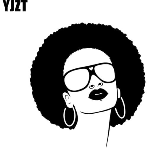 YJZT 12.1*13.2CM Hot Black Woman Girl Sunglasses Beauty Silhouette Black/Silver Vinyl Car Sticker C20-0038