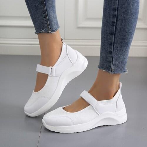 Womens Walking Shoes High Quality Casual Trendy Sneakers for Women 2021 Flats Lace-up Creepers Comfortable Zapatillas Mujer