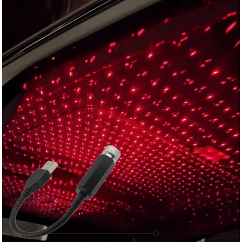 Car Roof Star Light Interior LED Starry Laser Atmosphere Ambient Projector USB Auto Decoration Night Home Decor Galaxy Lights