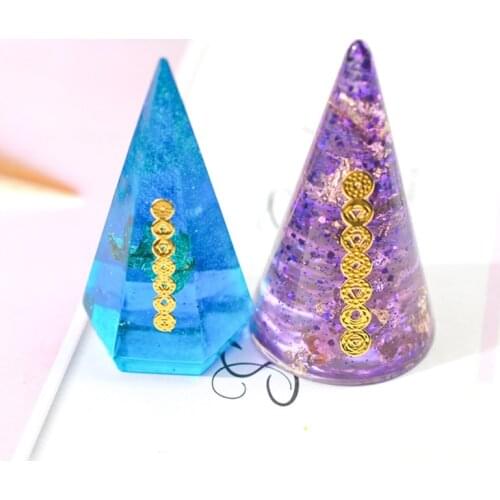 1 Set Seven Chakras Metal Stickers Epoxy Resin Mold Fillings Jewelry Making Material Filler DIY Art Crafts Decorations P9YF