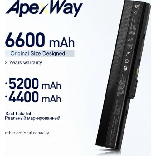 11.1V Laptop Battery for ASUS K52 K52J K52F A52 K42J K42K K42N K42S A42 A42E A42F A42J A42D A32-K52 A42-K52 K52L681 6600mAh