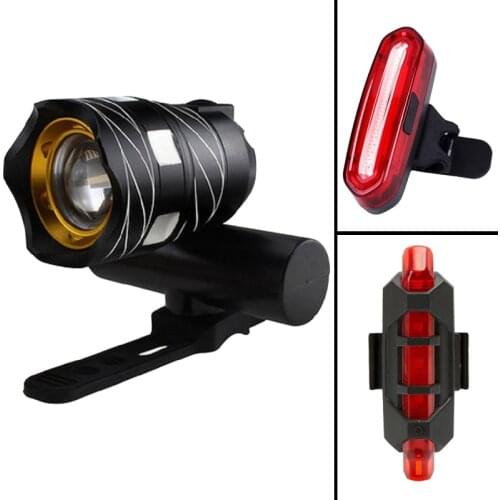 15000LM T6 LED USB Line Rear Light Adjustable Bicycle Light 3000mAh Rechargeable Battery Zoomable Front Bike Headlight Lamp #ED