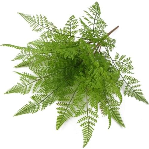 17 Fork Plastic Artificial Tree Fern Persian Grass Green Simulation Plant Home Wall Wedding Decoration Table Decors