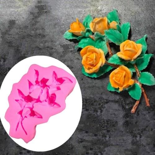 Roses various shapes mold DIY fondant cake, resin, plaster, candle, soap silicone mold decoration craft mold