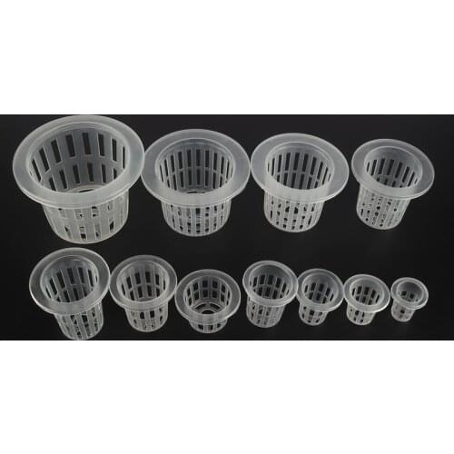 50pcs Growing Basket Hydroponics Basket Vegetable Soilless Growing Plastic Mesh Pot High Quality Garden Planting Pots