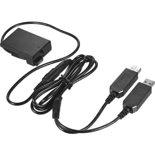 Andoer Coupler USB Dummy Battery Camera Power Adapter Camera Charger Kit for Canon