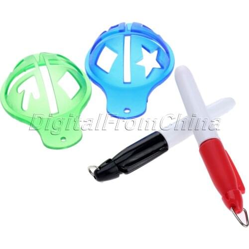 Gohantee Golf Ball Liner Marker Pen Ball Strokes Golf Training Aids Waterproof Quick Dry Pen+Liner Marker Cap Golfer Accessories