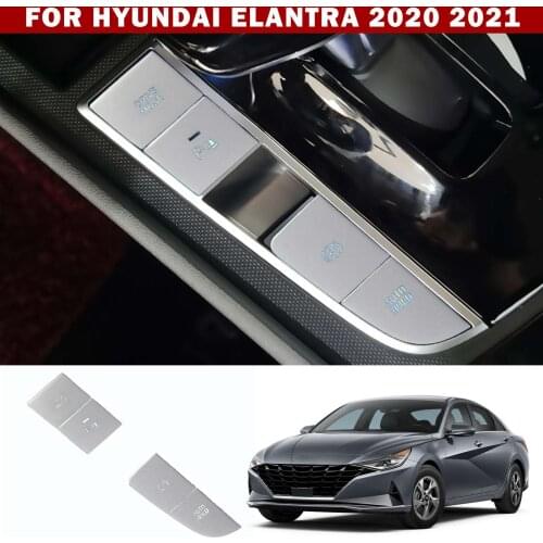 Alloy Gear Shift Button Cover Trim Door Handle Window Lift Panel Switch Button Cover Trim for Hyundai Elantra CN7 2020 2021