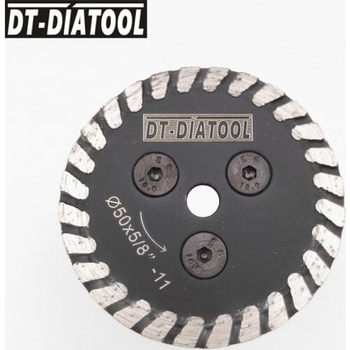 DT 1pc Hot pressed mini diamond blade with removable 5/8-11 long flange and 1pc blade