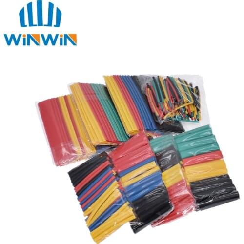 328Pcs/set Sleeving Wrap Wire Car Electrical Cable Tube kits Heat Shrink Tube Tubing Polyolefin 8 Sizes Mixed Color