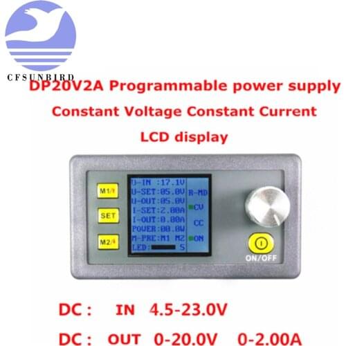 RD DP20V2A Constant Voltage and current Step-down Programmable Power Supply module buck Voltage converter LCD display voltmeter