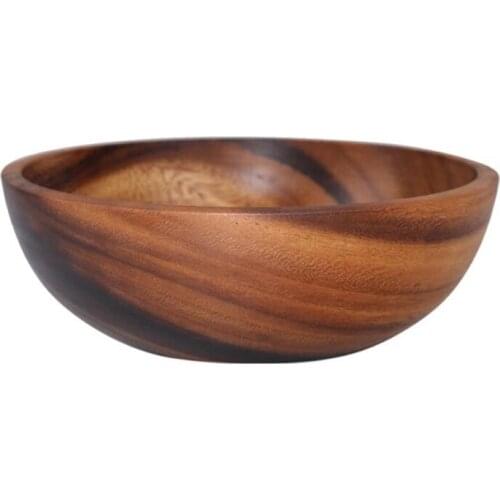 Practical Wooden Cutlery Household Basin Fruit Bowl Salad Bowl Wooden Tableware Household and Basins Fruit Bowls