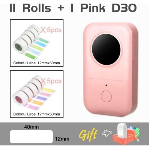 Label Printer Phomemo D30 Label Maker Thermal Portable Mini Pocket Printer Sticker Label Paper Roll for Phone Printer Machine